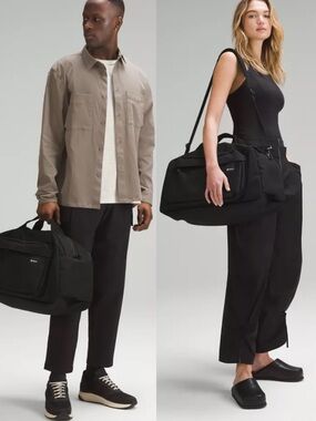 Lululemon Command‎ The Day Black Duffle Bag 40L Unisex Travel Laptop